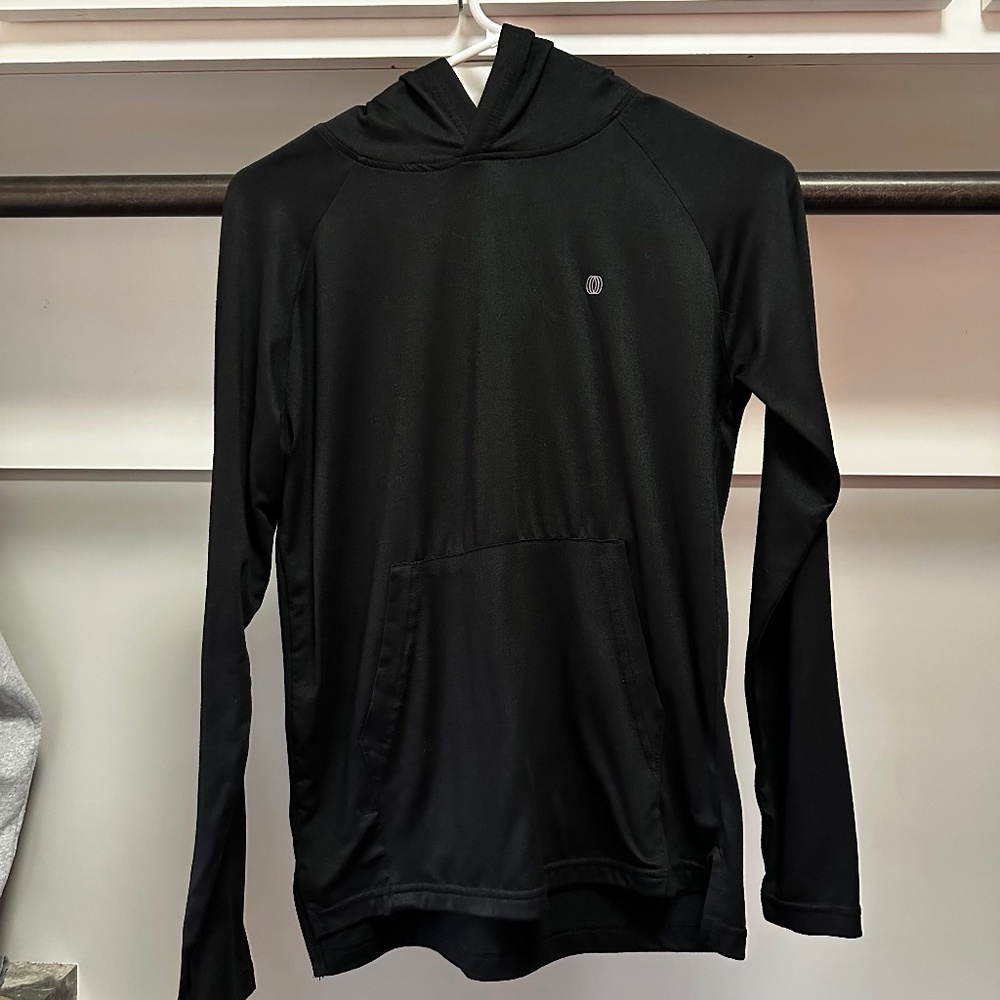 Black Long Sleeve Lightweight Hoodie Unisex Youth size 14-16